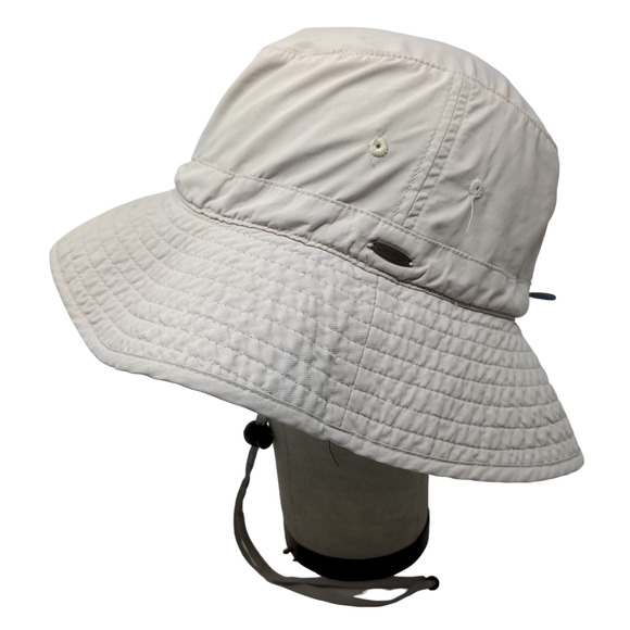 Coolibar Men's Wide Brim Bucket Hat Beige Size OS 100% Polyester - Picture 1 of 12